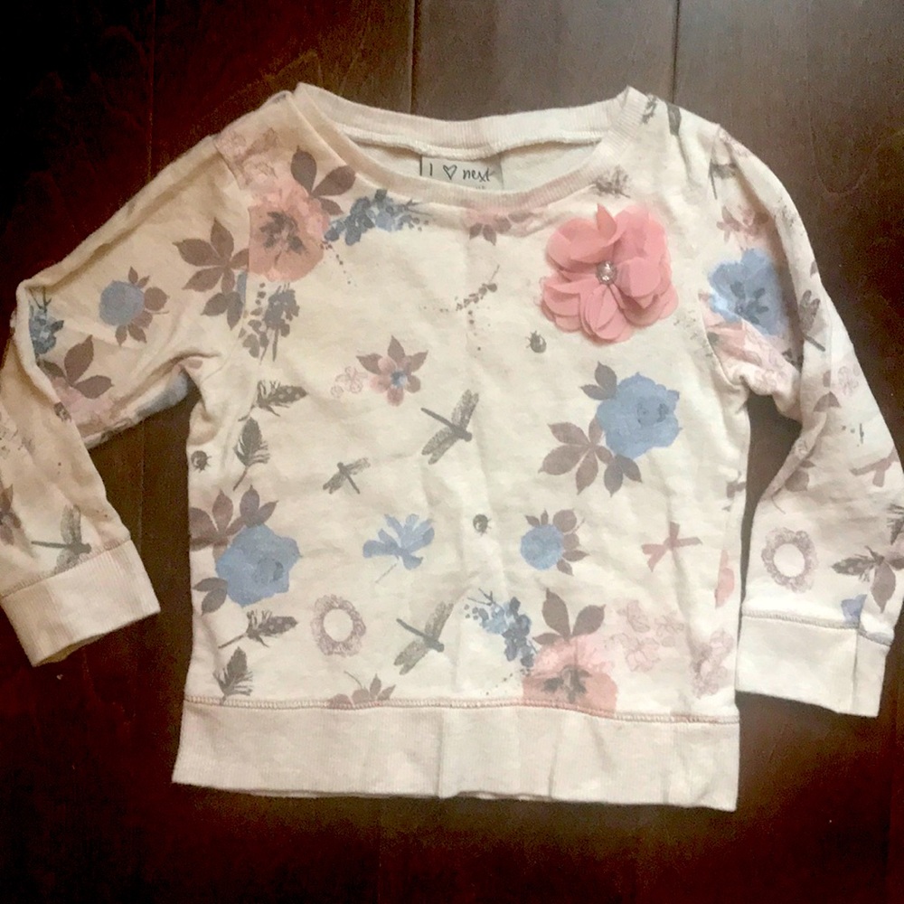 🥳‎ 3/$20 Next direct sweatshirt flower 2-3 yrs
